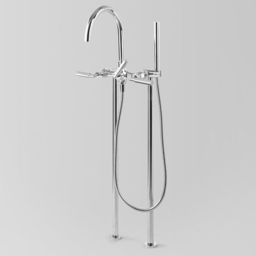 Astra Walker Icon + Lever Bath Mixer with Hand Shower Floor Mount