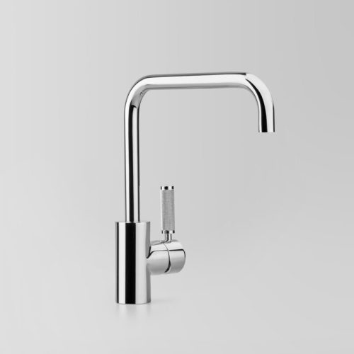 Astra Walker Icon + Lever Knurled Sink Mixer with 200mm swivel spout
