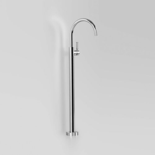 Astra Walker Icon + Lever Knurled Bath Mixer Floor Mounted