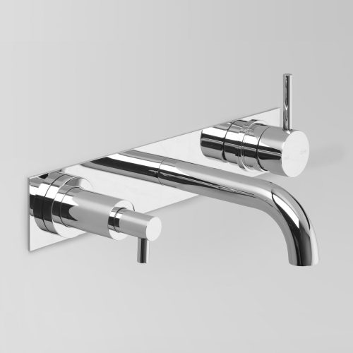 Wall Basin Set with 155mm Spout & Soap Dispenser on Backplate