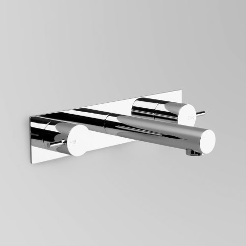 Icon Wall Set with 150mm Straight Spout on Backplate