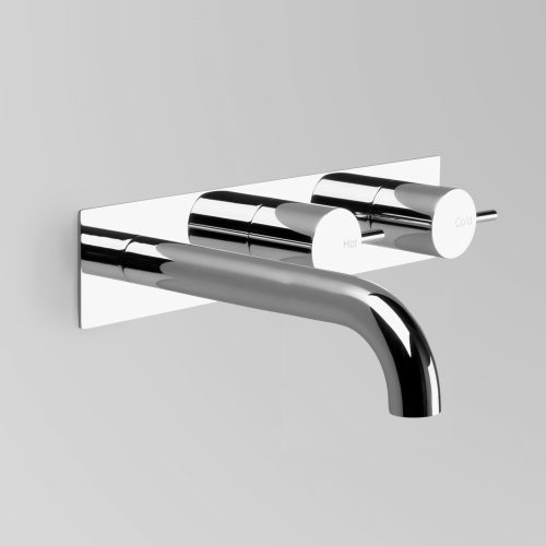 Astra Walker Icon Wall Set Offset with 250mm Spout on Backplate