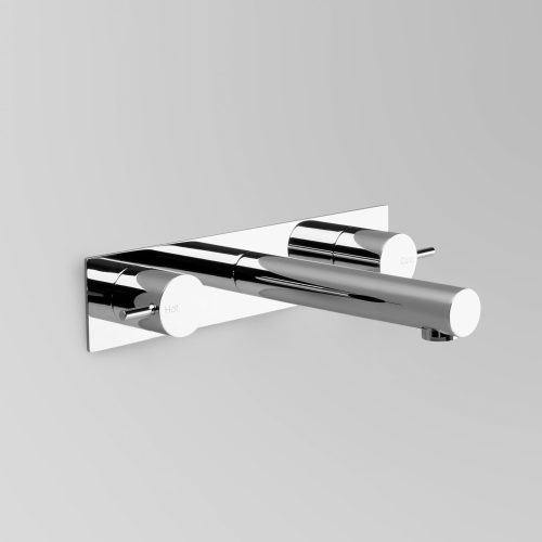 Astra Walker Icon Wall Set with 200mm Straight Spout on Backplate