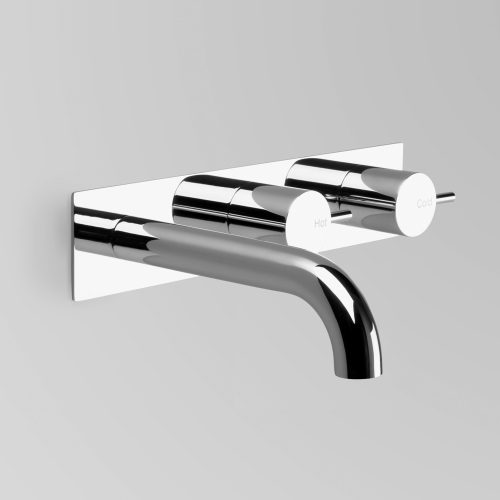 Astra Walker Icon Wall Set Offset with 200mm Spout on Backplate