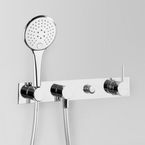 Icon Wall Mixer Set with Multi-Function Hand Shower & Diverter on Backplate - Astra Walker - Sydney