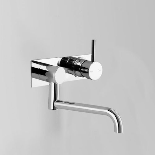 Icon Wall Mixer Set with Underslung Swivel Spout on Backplate - Astra Walker - Sydney