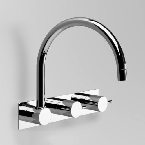 Icon Wall Set Offset with Swivel Spout on Backplate - Astra Walker - Sydney