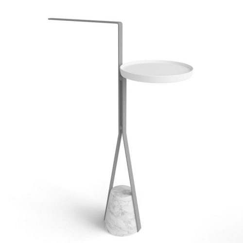 Antonio Lupi HALO4B Towel holder with satin Carrara marble base