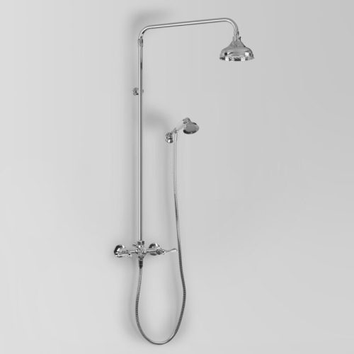 Astra Walker Olde English Shower Set w/ 150mm shower head & hand shower on wall bracket