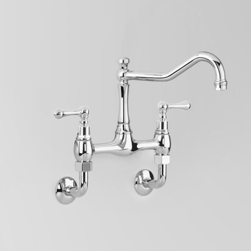 Astra Walker Olde English Wall Mounted Kitchen Set with 210mm Stanmore Swivel Spout