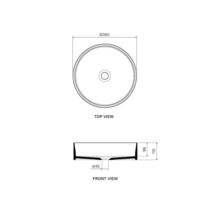 Parisi Fino Round Solid Surface 38 Wash Basin - Image 2