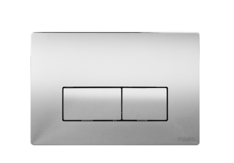 Wilco Tetra In Wall Cistern Control Plate - Polished Chrome