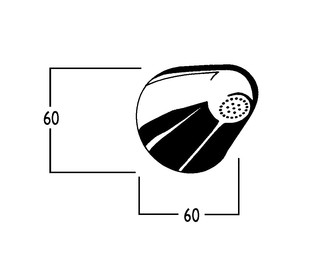 Outdoor Gaol Safe Conical Shower Rose - Image 2