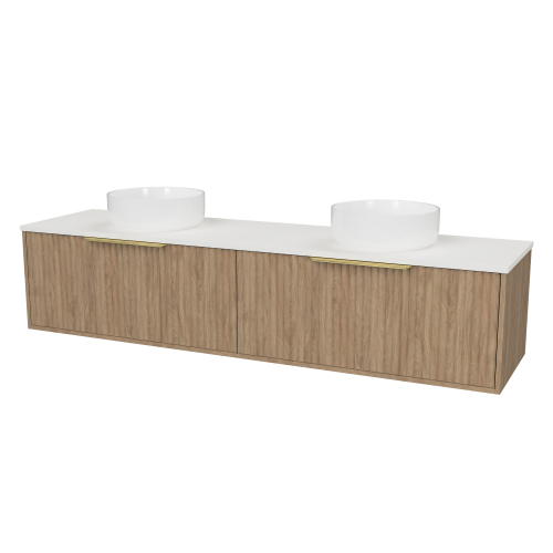 Timberline Elwood 1800mm Wall Hung Vanity with Double Bowl