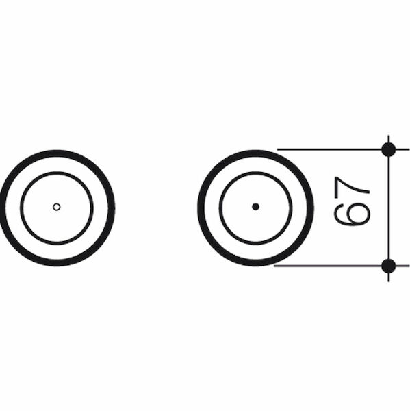 Caroma Invisi Series II® Round Dual Flush Remote Buttons (Plastic) - Image 2