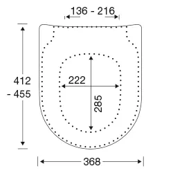 Pressalit Comfort D2 1050 Toilet seat with soft close - Image 2