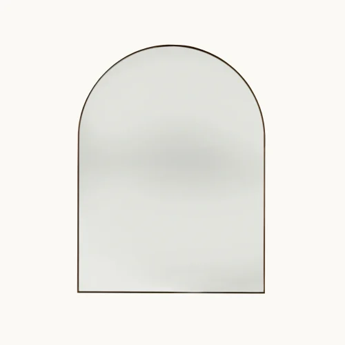 Bespoke Arch Organic brass framed arch mirror