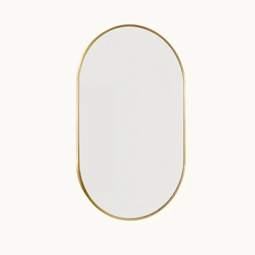 Bespoke Organic Brass Pill Mirror