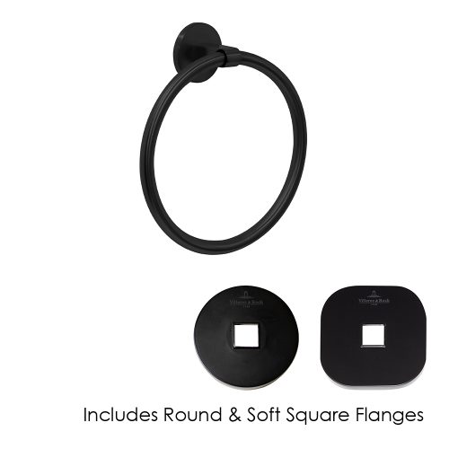 Villeroy & Boch Architectura Towel Ring - Matt Black