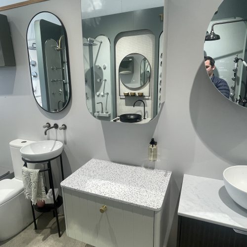 Timberline Saba 750mm Vanity with Jazz Arch Shaving Cabinet Package