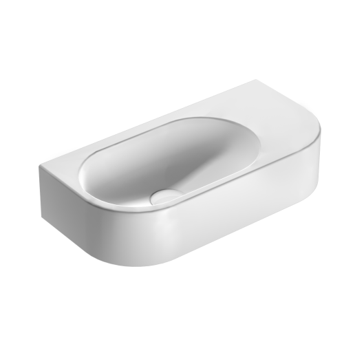 Globo Forty3 Asymmetric Hand Rinse Wall Basin 550mm